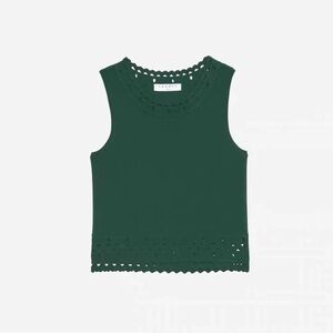 Sandro moss green knitted tank top